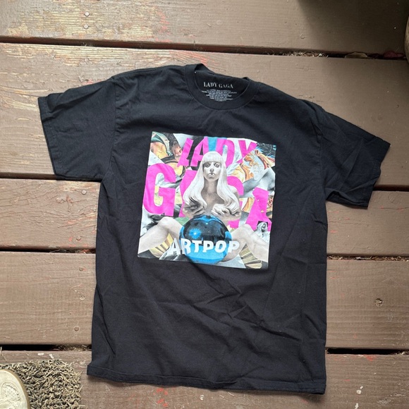 Black Lady Gaga Artpop Graphic T-Shirt - Picture 1 of 1